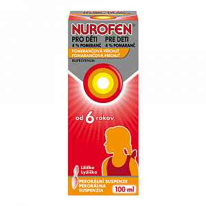 NUROFEN PRO DĚTI 4% POMERANČ 40MG/ML perorální SUS 100ML