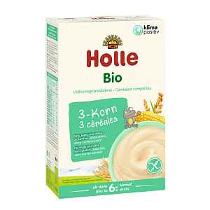 HOLLE BIO Kaše 3 zrnná celozrnná pro děti od 6. měsíce, 250 g