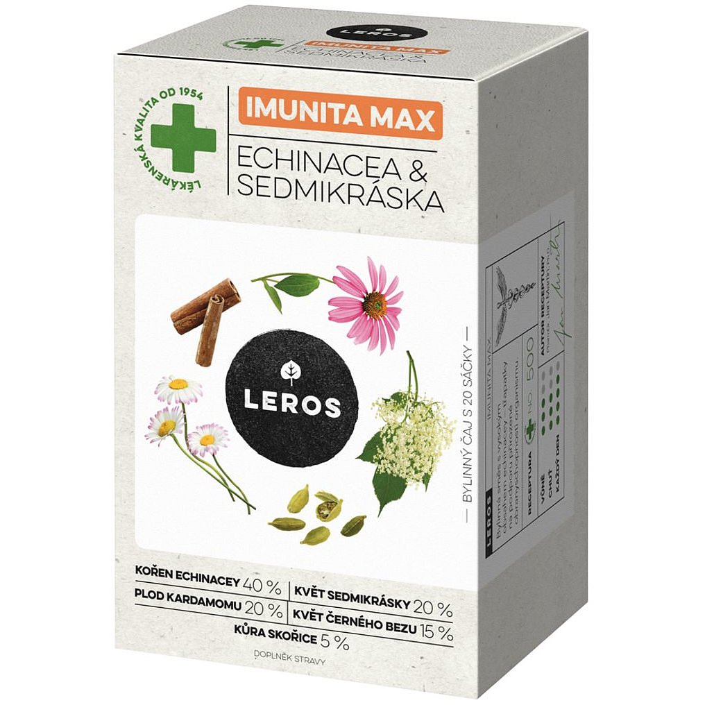 LEROS Imunita MAX prohřátí Echinacea & Sedmikráska 20x1,2g