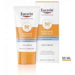 Eucerin SUN Sensitive Protect SPF50+ vysoce ochranný krém na obličej 50 ml