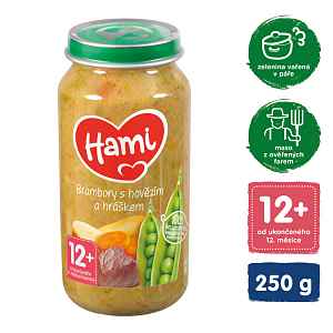 Hami příkrm Brambory s hovězím a hráškem 250 g, 12+