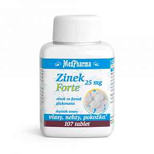 MEDPHARMA Zinek Forte 25 mg 107 tablet