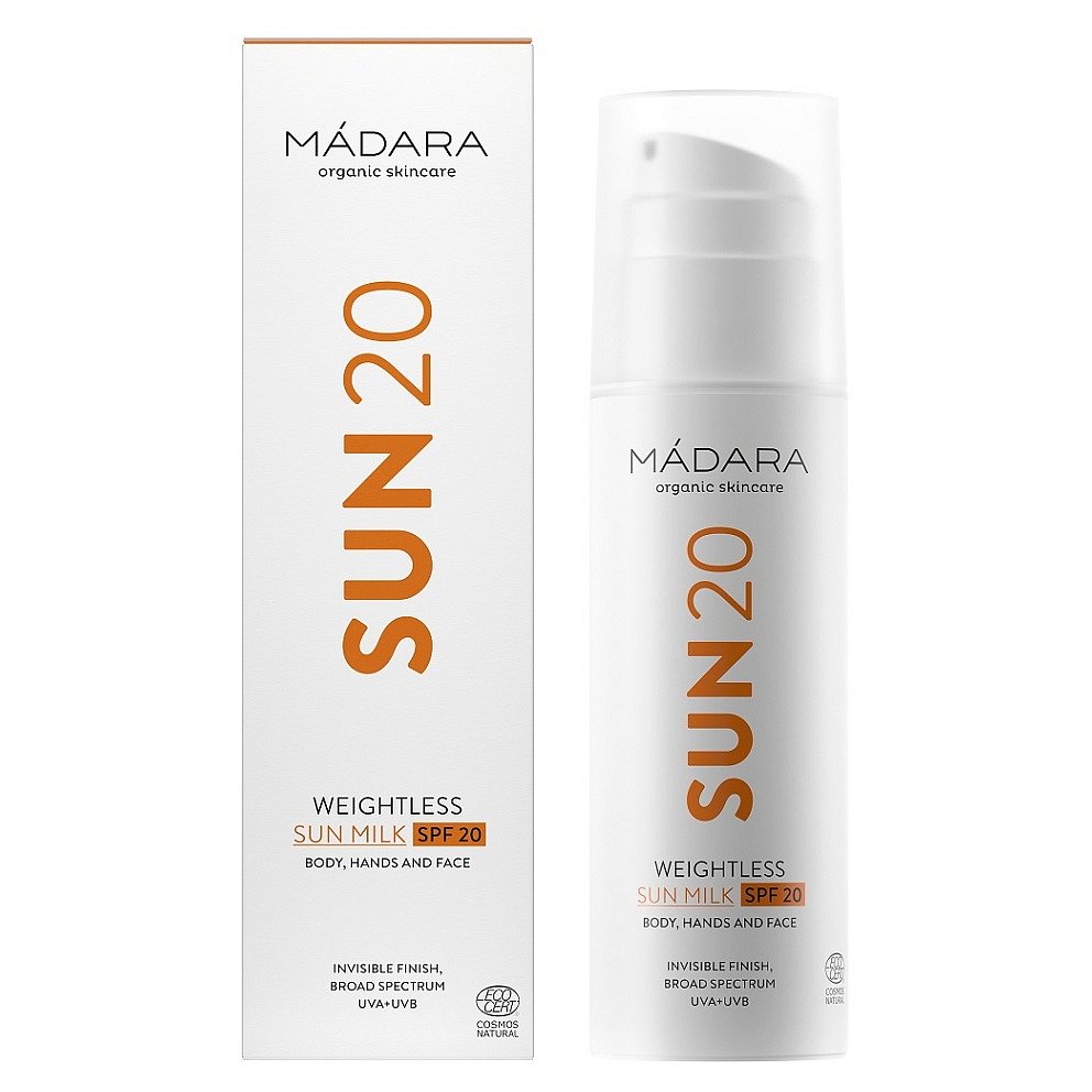 MÁDARA Sun20 Lehké opalovací mléko SPF20 150 ml