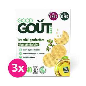 GOOD GOUT BIO Wafle s oregánem a olivovým olejem 3 x 24 g