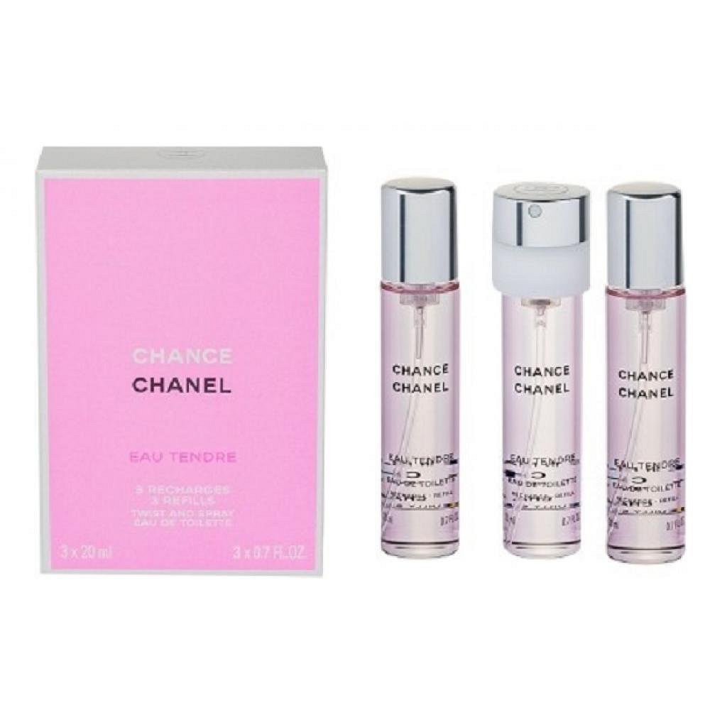 CHANEL Chance Eau Tendre Toaletní voda 3x20 ml