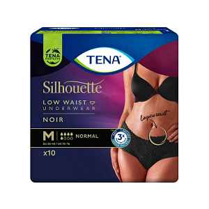 Tena Silhouette Normal Low Waist Noir M kalhotky absorpční natahovací,boky 75-100cm,810ml,