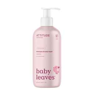 Dětské tělové mýdlo a šampon (2 v 1) ATTITUDE Baby leaves bez vůně 473 ml