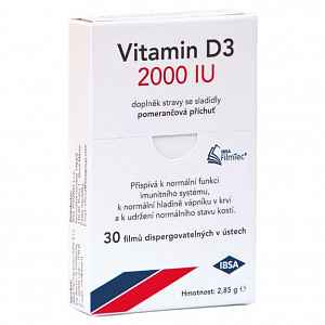 IBSA Vitamin D3 2000 IU 30 filmů rozpustných v ústech