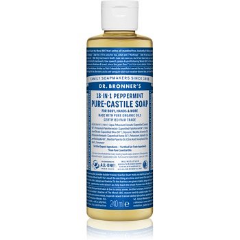 Dr. Bronner’s Peppermint tekuté univerzální mýdlo  240 ml