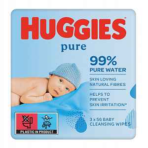 HUGGIES® Vlhčené ubrousky Pure Triplo 56x3 ks