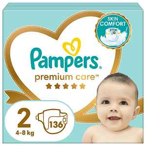 PAMPERS Pleny jednorázové Premium Care vel. 2 (136 ks) 4-8 kg