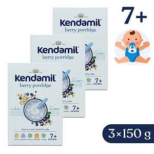 KENDAMIL Kaše mléčná s lesním ovocem 3 x 150 g