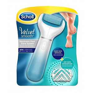 SCHOLL Velvet Smooth Elektrický pilník na chodidla s mořskými minerály + peelingová hlavice