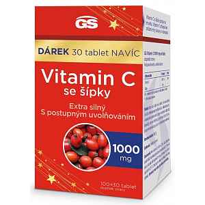 GS Vitamin C1000mg se šípky tbl.100+30 dárek