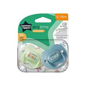 Tommee Tippee CTN Dudlík silikon AnyTime 6-18m 2 ks