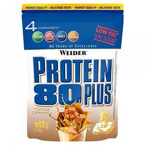 Weider, Protein 80 Plus, 500 g, Toffee-Caramel