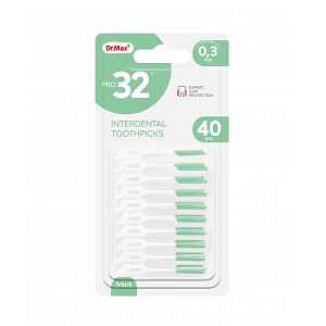 Dr. Max PRO32 Interdental Toothpicks 0,3 mm mezizubní párátko 40 ks