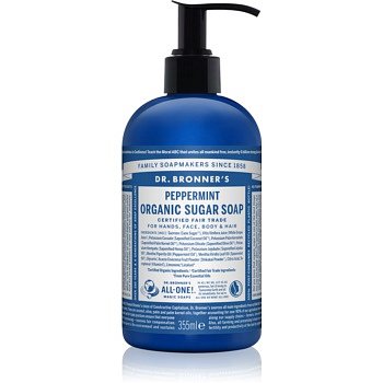 Dr. Bronner’s Peppermint tekuté mýdlo na tělo a vlasy  355 ml