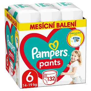 Pampers Pants vel. 6 Monthly Pack 15+ kg plenkové kalhotky 132 ks