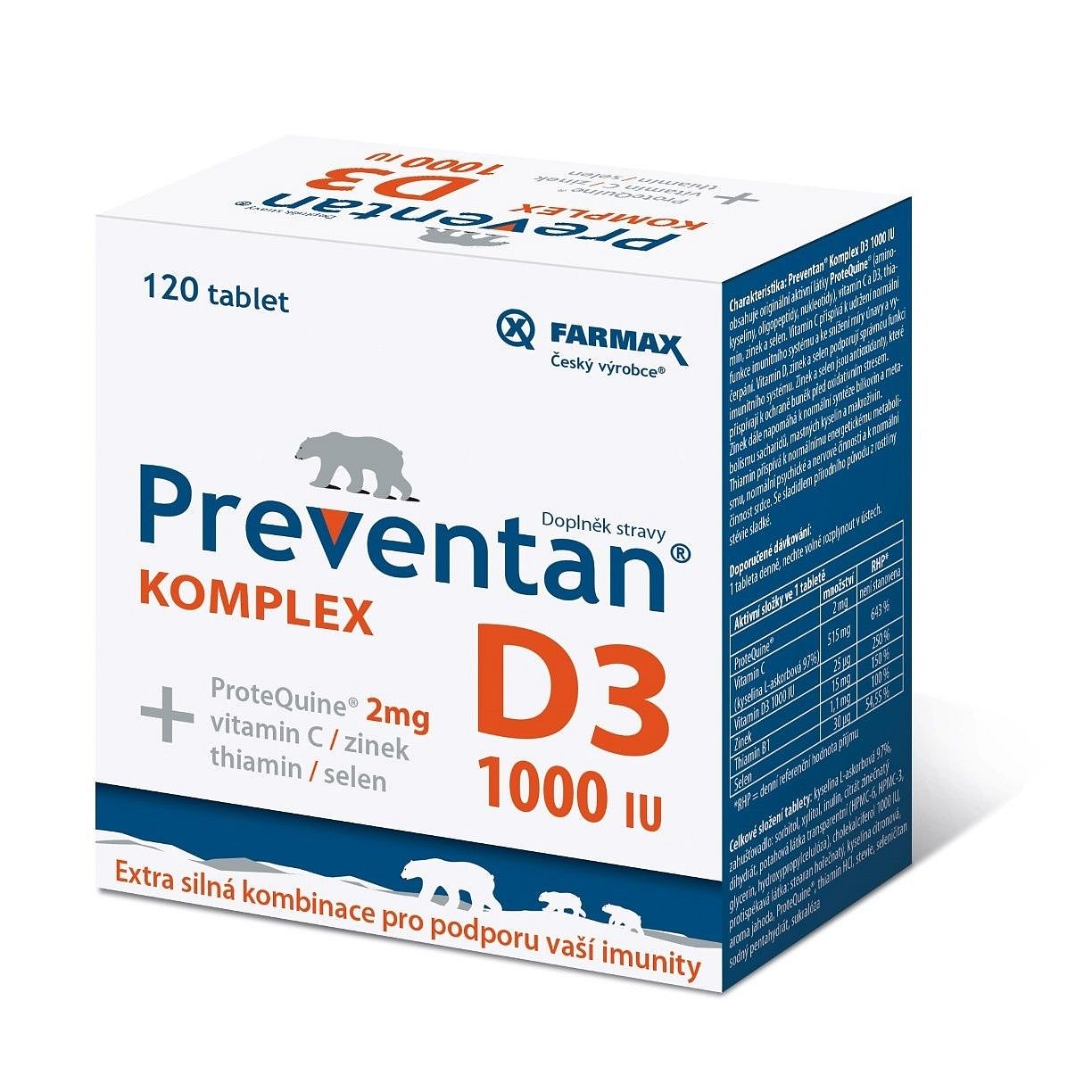 Preventan Komplex D3 1000 IU 120 tablet