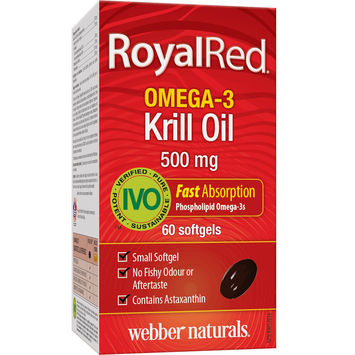 Webber Naturals Omega-3 Krill Oil 500mg 60 tobolek