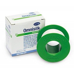 Omnisilk Náplast bílé hedvábí 2,5 cm x 5 m cívka 1 ks