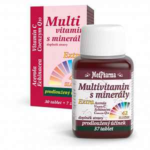 MedPharma Multivitamín s minerály+extra C tablety 37