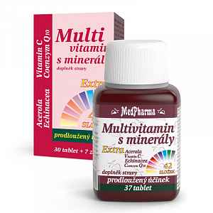 MedPharma Multivitamín s minerály+extra C tablety 37