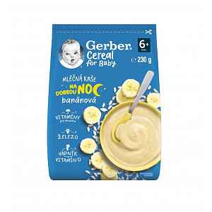 Gerber Cereal for Baby Mléčná kaše na dobrou noc banánová 4m+ 230 g