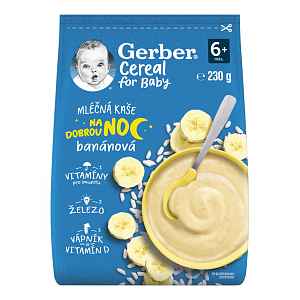 Gerber Cereal for Baby Mléčná kaše na dobrou noc banánová 4m+ 230 g