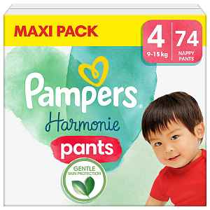 PAMPERS Kalhotky plenkové Harmonie Pants vel. 4 (74 ks) 9-15 kg