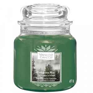 Yankee Candle Evergreen Mist vonná svíčka Classic střední 411 g