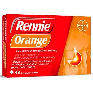 Rennie Orange 680mg/80mg žvýkací tableta 48