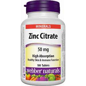 Webber Naturals Zinek Citrate 50mg 180 tablet