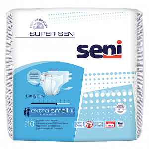 KALHOTKY ABSORPČNÍ PRODYŠNÉ DENNÍ SENI SUPER EXTRA SMALL BOKY 40-60CM,1400ML,10KS