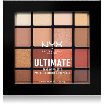 NYX Professional Makeup Ultimate Shadow paletka očních stínů odstín 03 Warm Neutrals 16 x 0,83 g