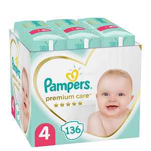 PAMPERS Premium Care 4 plenky (136 ks), 9-14 kg