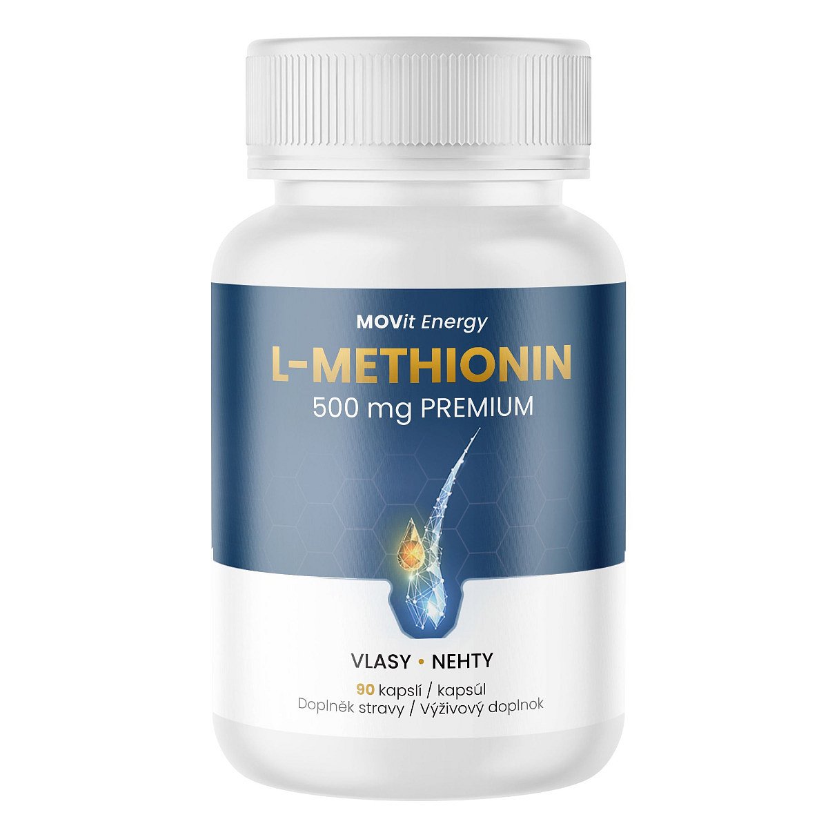 MOVit Energy Methionin PREMIUM 500 mg 90 kapslí