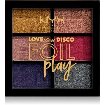 NYX Professional Makeup Love Lust Disco Foil Play paletka očních stínů odstín 02 Do The Hustle 6 x 1,5 g