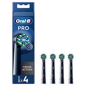 Oral-B CrossAction Pro Black náhradní hlavice 4 ks