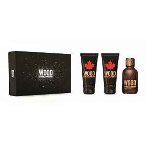 DSQUARED2 Wood pour Homme dárková sada pro muže 3 ks