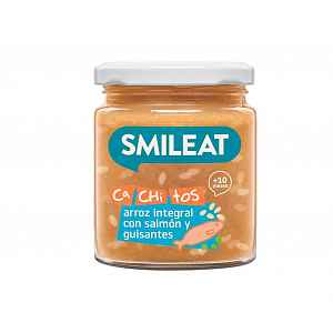 Smileat BIO příkrm losos s hnědou rýží a zeleninou 10M+ 230 g