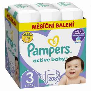 Pampers Active Baby Monthly Box S3 208ks