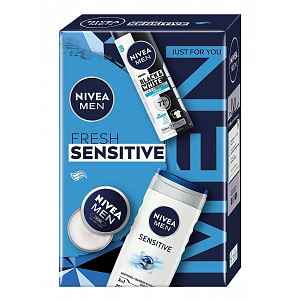 Nivea Men Box Fresh Sensitive 2024 dárková sada pro muže 3 ks