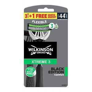 Wilkinson Xtreme3 Black Edition Comfort pánský jednorázový holicí strojek 3+1 ks