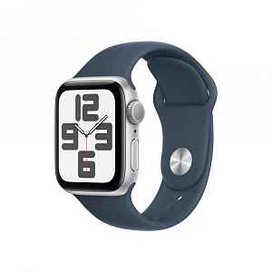 Apple Watch SE 40 mm sport band S/M smart hodinky Silver/Storm Blue