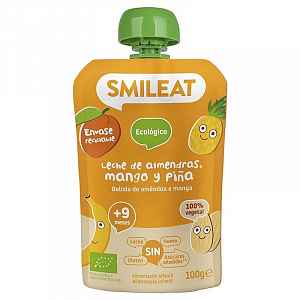 Smileat BIO kapsička mandlové mléko jablko ananas mango a banán 9M+ 100 g