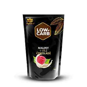 Topnatur Low Carb Maliny v bílé čokoládě 100 g