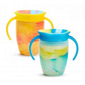 Munchkin Miracle 360° Tie Dye Cup Tropical 6m+ 2x207 ml žlutý a modrý