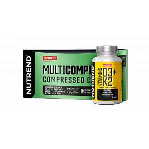 Nutrend Multicomplex Compressed + Vitamins D3+K2 dárková sada 60+90 kapslí